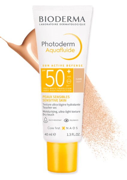 Photoderm Aquafluid SPF50+ Tüm Ciltler Yüksek Korumalı Renkli Güneş Kremi 40 ml