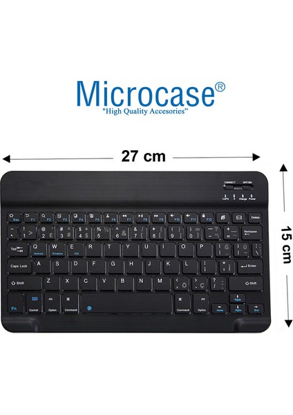 Samsung Galaxy Tab S9+ S9 Plus 12.4 Tablet Tablet Bluetooth Klavye 27 cm (Tr Sticker) + Tablet Standı - AL2754