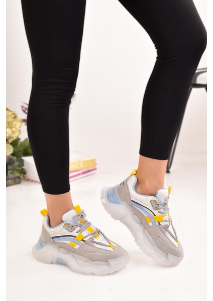 Kadın Özel Tasarım Esnek Yüksek Taban Spor Ayakkabı Sneaker