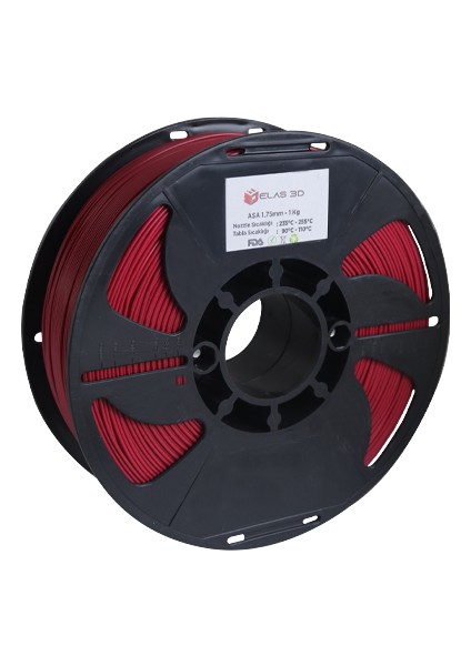 Asa Kırmızı Filament 1.75MM 1kg Standart