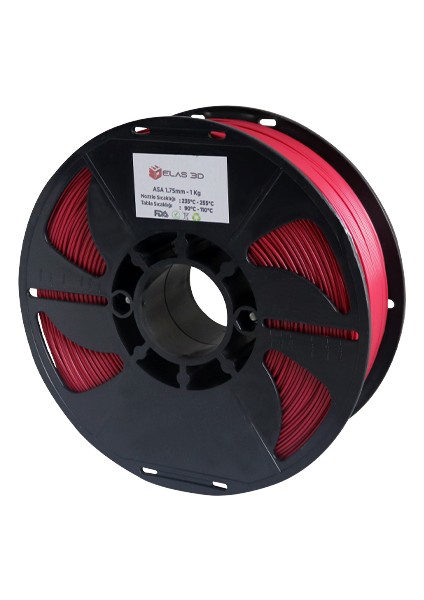 Asa Kırmızı Filament 1.75MM 1kg Standart