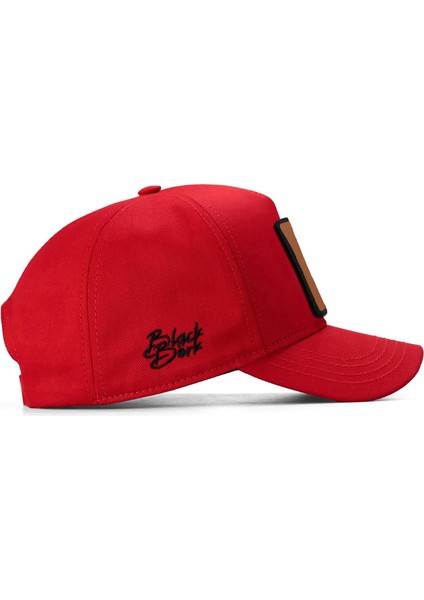 Black Börk V1 Baseball Aslan - 13 Kod Logolu Unisex Kırmızı Şapka (Cap)