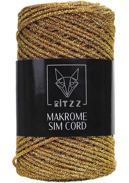 Makrome Sim Cord 2 mm Koyu Gold