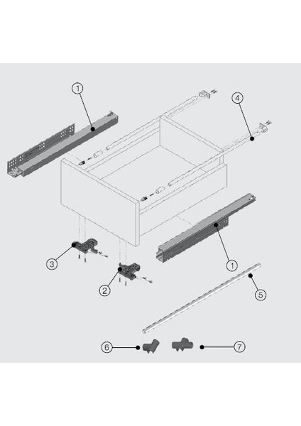 Smart Slide Tam Açılım Ray 550 Oılb Mod-1