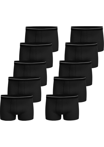 Erkek 10 Adet Likralı Slim Fit İnce Kumaş Günlük Kullanıma Uygun Özel Paketinde Ekonomik Boxer