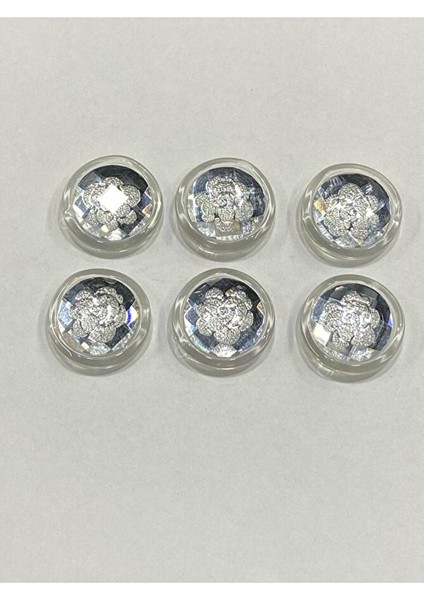 Trençkot Ceket Düğmesi Italyan Düğme 6'lı Set Beyaz 2,5 cm D2001