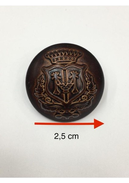 Trençkot Düğmesi 6 Lı Set Kahve 2,5 cm modelleri