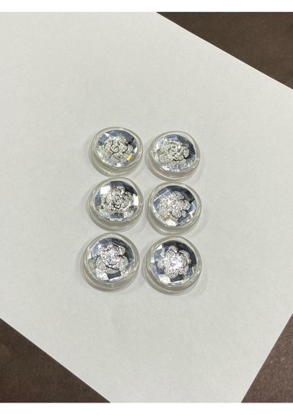 Kaban Mont Düğmesi Italyan Düğme 6'lı Set Beyaz 3 cm D2000