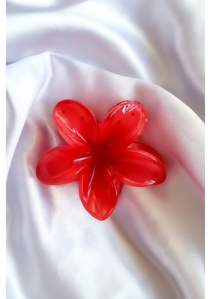 Lotus Çiçeği Yeni Trend Kadın Mandal Toka Büyük Boy 8 cm