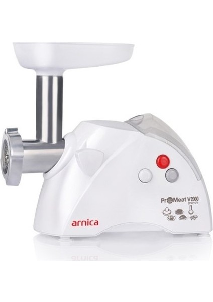 Arnıca Promeat Grande Et Kıyma Makinesi 1400 W, 2 Farklı Paslanmaz Çelik Kıyıcı Silindir ( Ayna ) *sosis , Sucuk Hunisi *geniş Tepsi *paslanmaz Çelik Bıçak *içli Köfte Aparatı