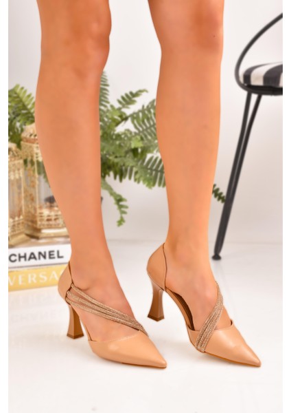 Kadın Ortopedik Süngerli Taşlı Topuklu Ayakkabı fırsatları