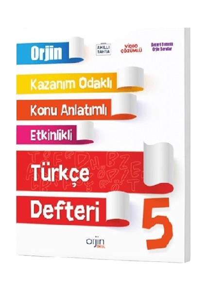 5. Sınıf Türkçe Konu Anlatımlı Etkinlkli Defter