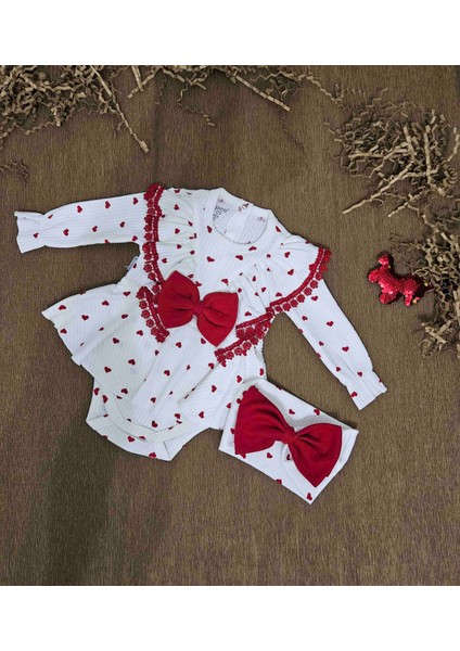 Minicayzen Kalpli Dantelli Romper