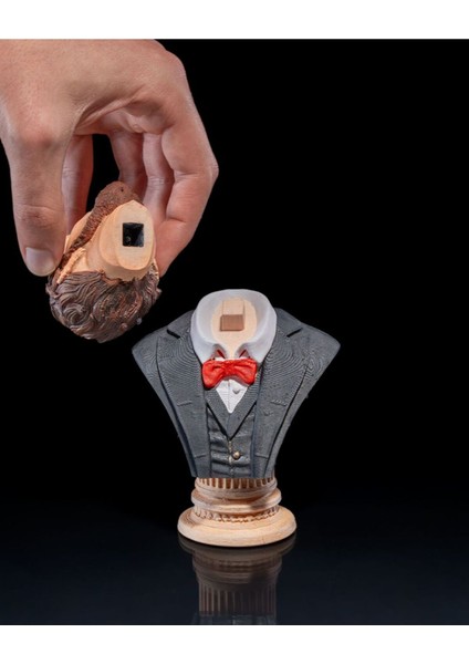 Abraham Lincoln Boyalı Büst 13 cm