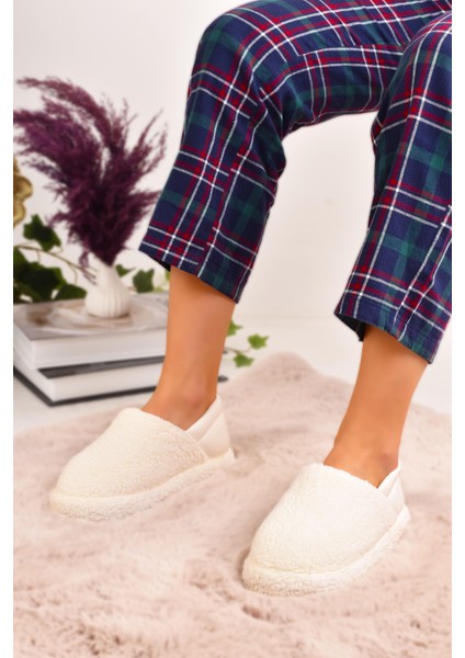 Kadın Arkası Lastikli Havlu Kumaş Ev Ayakkabısı Ev Botu Panduf modelleri