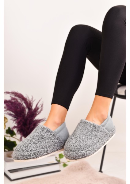 Kadın Arkası Lastikli Havlu Kumaş Ev Ayakkabısı Ev Botu Panduf indirimleri