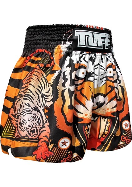 Muay Thai Boxing Shorts Orange Roaring Tiger