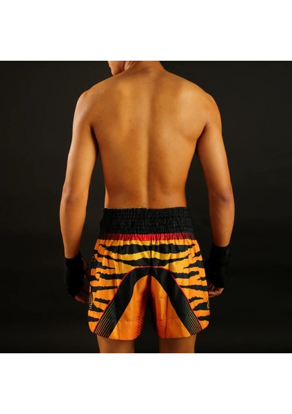 Muay Thai Boxing Shorts Orange Roaring Tiger