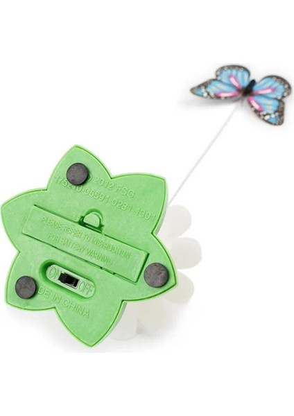 Hareketli Pilli Dönen Kelebek Kedi Oyuncağı 6 cm indirimleri