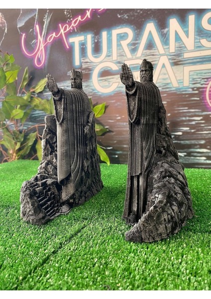 Argonath Figür Yüzüklerin Efendisi Sağ Sol Takım Lotr 18 cm (Dev Boy)