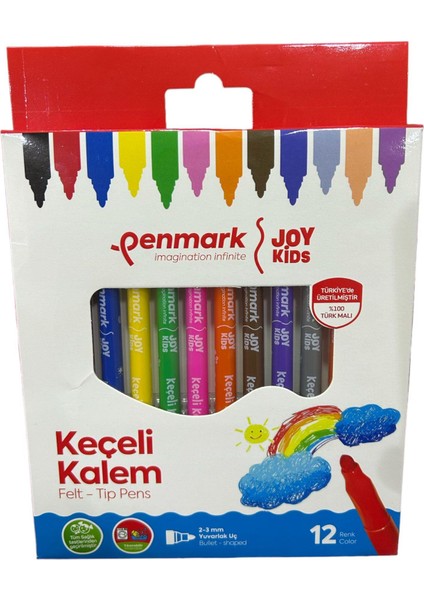 Süper Yıkanabilir Keçeli Kalem 12'li Set