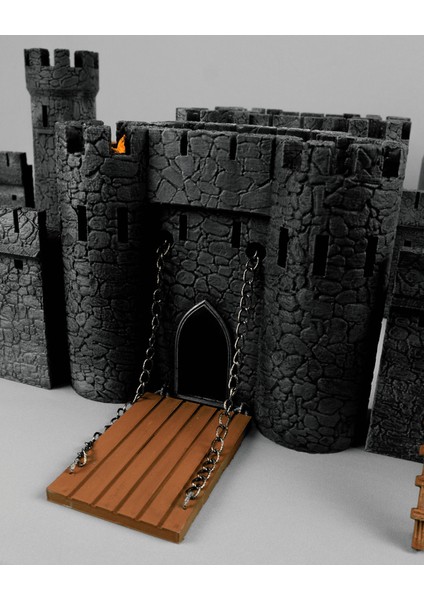Age Of Empires Kale ve Ev Oyuncak Seti Istanbulun Muhafızları Zindan Duvarları Seti Büyük Boy
