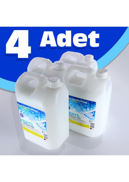 4 Lü Kertil Çam Beyaz Sabun Parfümlü Yüzey Temizleyici 5 L 4 Adet (4 x 5 L)