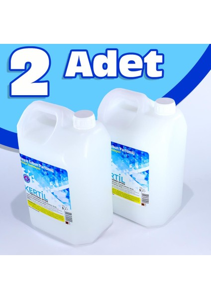 2 Li Kertil Çam Beyaz Sabun Parfümlü Yüzey Temizleyici 5 L 2 Adet (2 x 5 L)