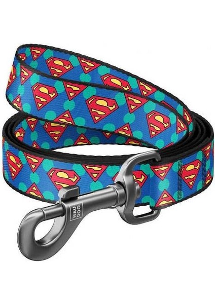 Köpek Gezdirme Tasması Superman Desenli 15 mm 122 cm