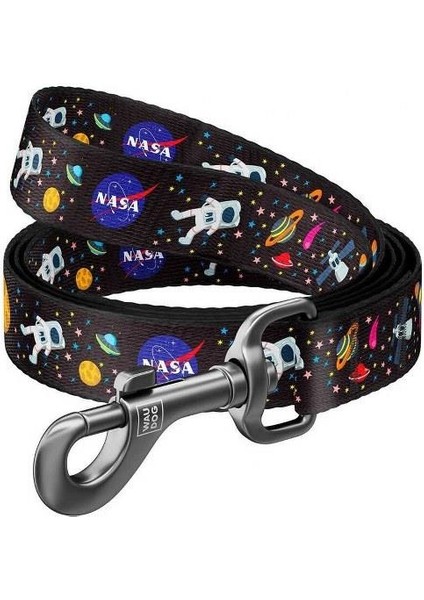 Köpek Gezdirme Tasması Ayarlanabilir Nasa Desenli 20 mm 152 x 183 cm