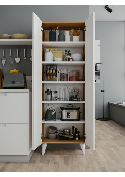 Çok Amaçlı Dolap Marbella Mutfak Banyo Hol Kapaklı Raflı Dolap modelleri