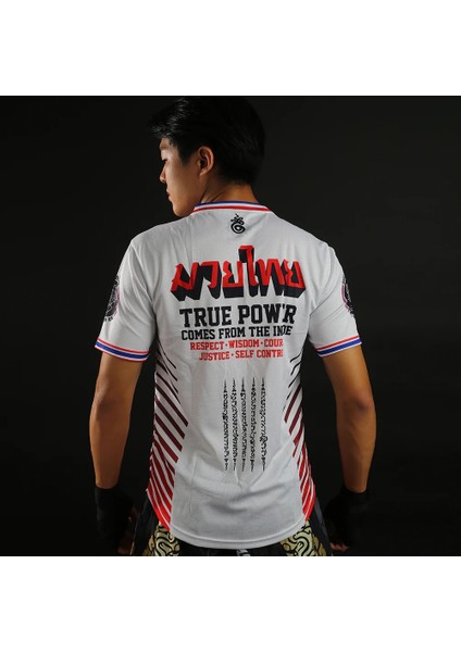 Muay Thai Shirt True Power White Twin Tigers fırsatları