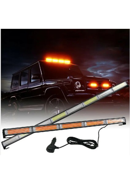 Off Road LED Bar 90CM Sarı Sarı Cob LED Çakarlı LED Bar 6 Sıra