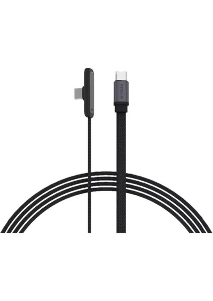 C131TT 60W Type-C To Type-C 90 Derecelik Hasir Ultra Hızlı Şarj & Data Kablosu