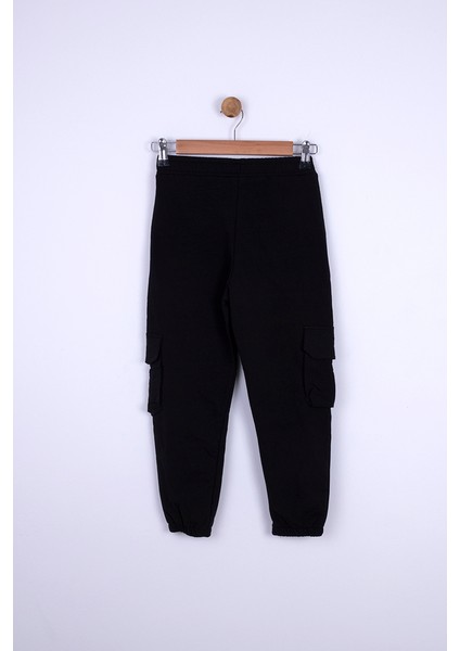 Çocuk Siyah Kargo Pantolon