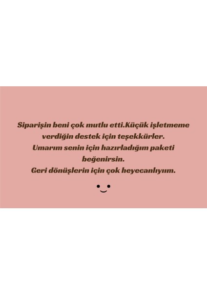 Işletmelere Özel Sevimli Ayıcık Arkalı Önlü Teşekkür Kartı Thank You Card 100 Adet 8.2 x 5.2 cm