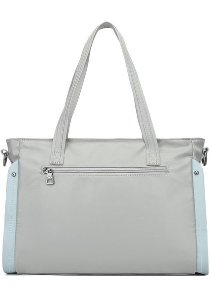 Saten Kumaş Kadın Omuz Çantası Barcelona 2138 Açık Gri fiyatları