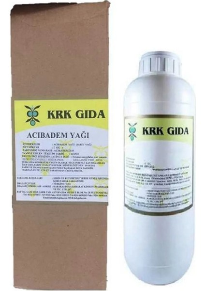 Krk Acı Badem Yağı 1 kg