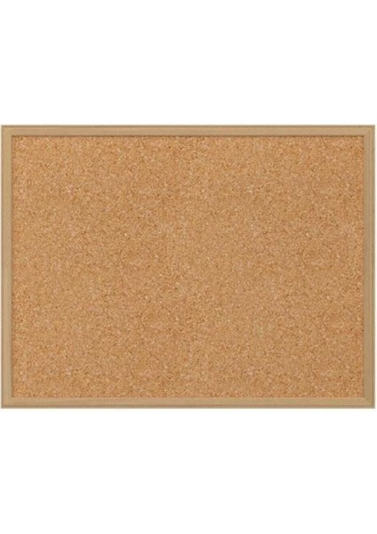 Hasarsız Çivisiz Montajlı Ahşap Çerçeveli 45 x 60 Orjinal Mantar Pano Hediyesi 20 Adet Renkli Raptiye