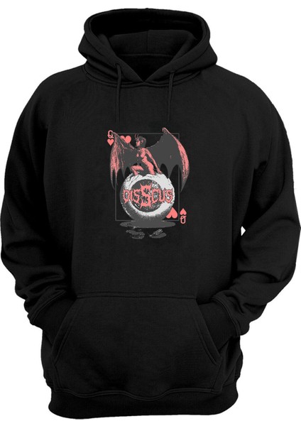 Disscus, Eye Baskılı Siyah Normal Kalıp Şardonlu Kalın Sweatshirt
