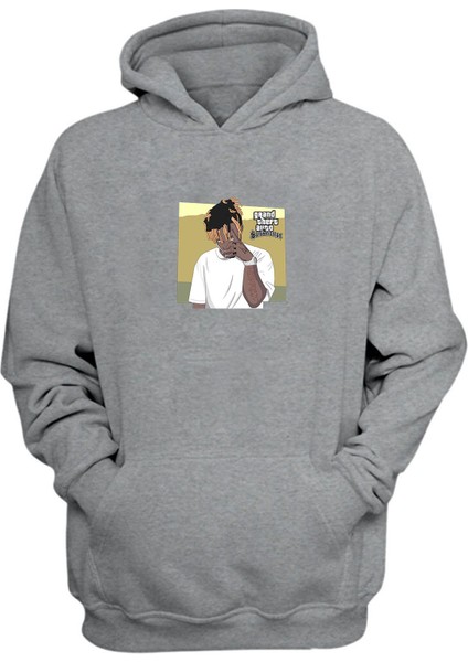 Grand Theft Auto San Andreas Baskılı Gri Normal Kalıp Şardonlu Kalın Sweatshirt
