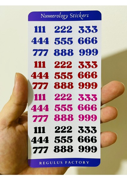 Cuppy Box Numeroloji Sticker 36 Adet Sticker