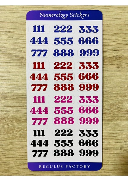 Cuppy Box Numeroloji Sticker 36 Adet Sticker