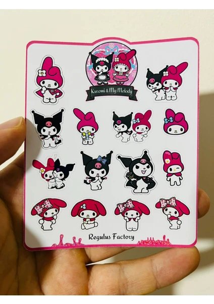 Cuppy Box Kuromi & My Melody 15 Adet Sticker