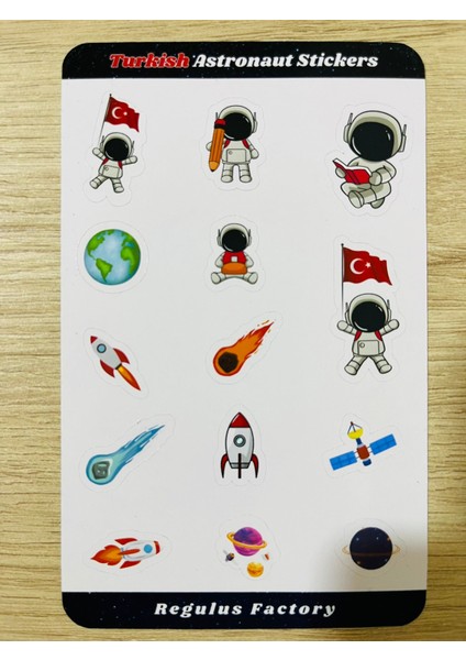 Cuppy Box Türk Astronot Sticker 32 Adet Sticker