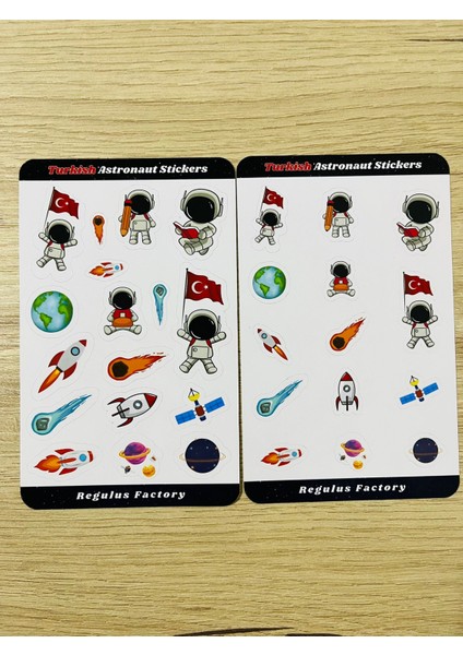 Cuppy Box Türk Astronot Sticker 32 Adet Sticker