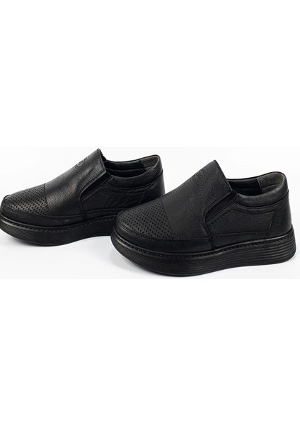Erkek Siyah Hakiki Deri Topuk Dikeni Için Özel Ortopedik Casual Ayakkabı modelleri