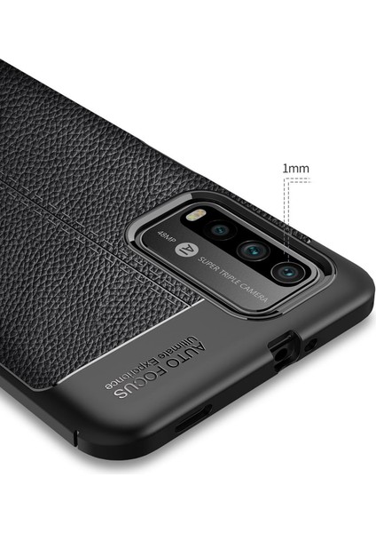 Xiaomi Redmi 9t Kılıf Focus Derili Silikon - Kırmızı 300099