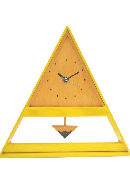 Masa ve Duvar Saati El Yapımı Sarkaçlı Triangle