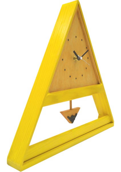 Masa ve Duvar Saati El Yapımı Sarkaçlı Triangle